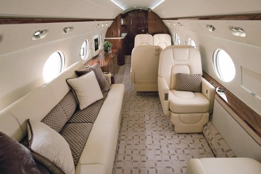 Gulfstream G350 cabin for Las Vegas charter