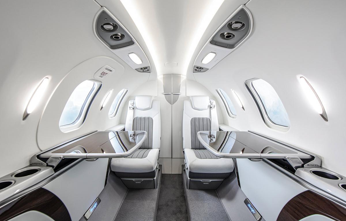 HondaJet Elite cabin for Las Vegas charter