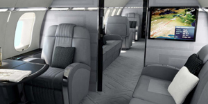 Bombardier Global Express view for Las Vegas charter