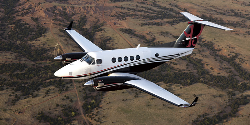 Beechcraft King Air 250 cabin for Las Vegas charter