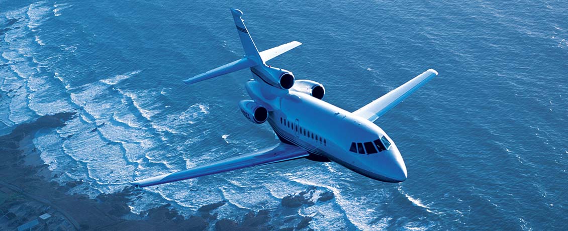 Dassault Falcon 900EX cabin for Las Vegas charter
