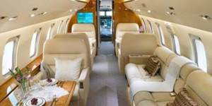 Bombardier Challenger 605 view for Las Vegas charter