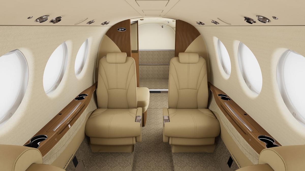 Beechcraft King Air 260 cabin for Las Vegas charter