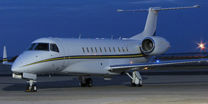 Embraer Legacy 600 view for Las Vegas charter