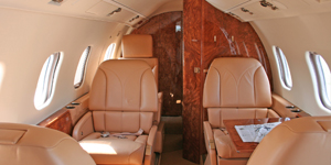 Learjet 55 view for Las Vegas charter
