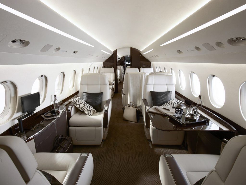 Dassault Falcon 2000LXS view for Las Vegas charter