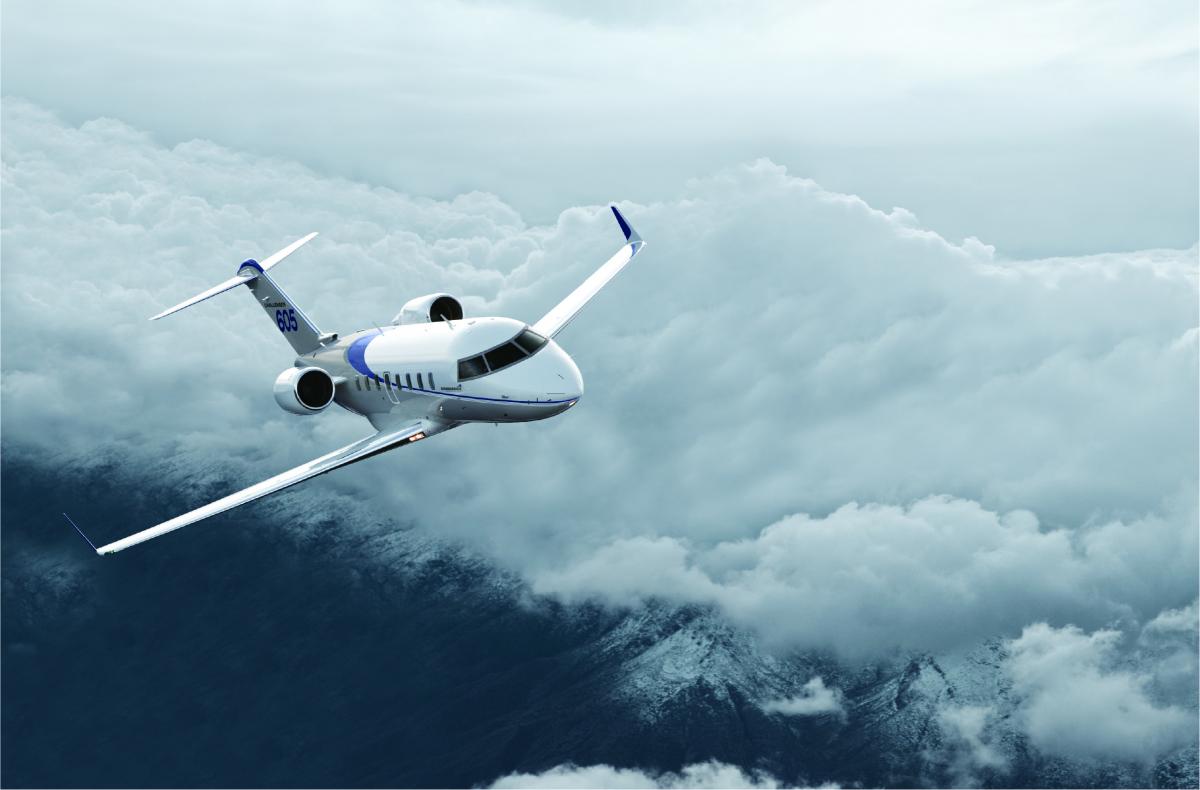 Bombardier Challenger 605 cabin for Las Vegas charter
