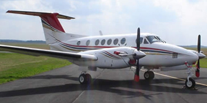 King Air 200 view for Las Vegas charter
