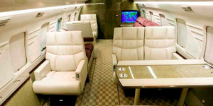 Bombardier Challenger 600 view for Las Vegas charter