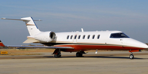 Learjet 45 view for Las Vegas charter