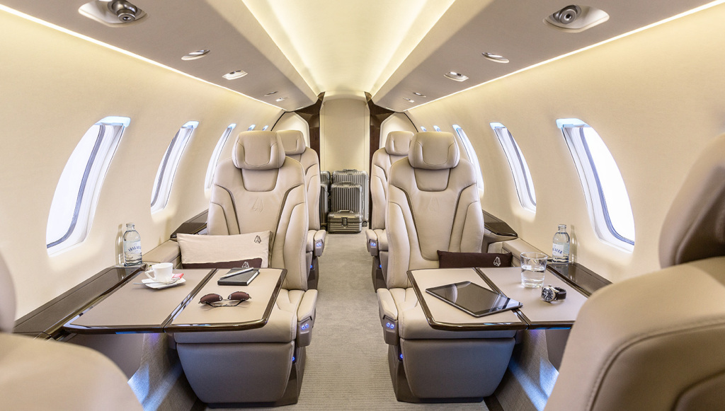 Pilatus PC-24 view for Las Vegas charter