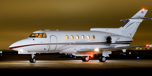 Hawker 700 view for Las Vegas charter