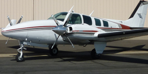 Beech Baron 58 cabin for Las Vegas charter