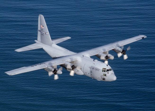 Lockheed C-130 Hercules cargo aircraft for Las Vegas charter