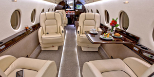Gulfstream G200 view for Las Vegas charter