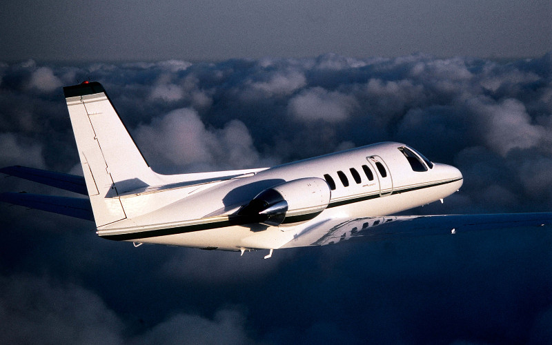 Cessna Citation II view for Las Vegas charter