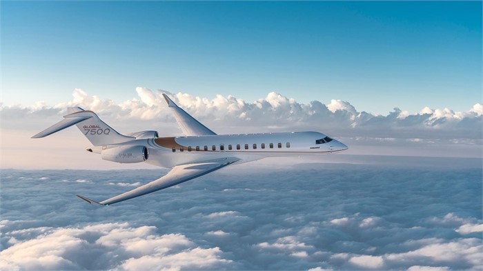Bombardier Global 7500 cabin for Las Vegas charter