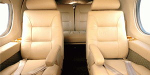 Dassault Falcon 10 view for Las Vegas charter