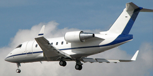 Bombardier Challenger 600 cabin for Las Vegas charter