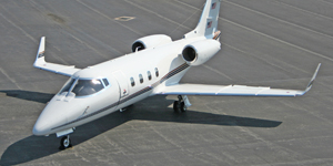Learjet 55 cabin for Las Vegas charter