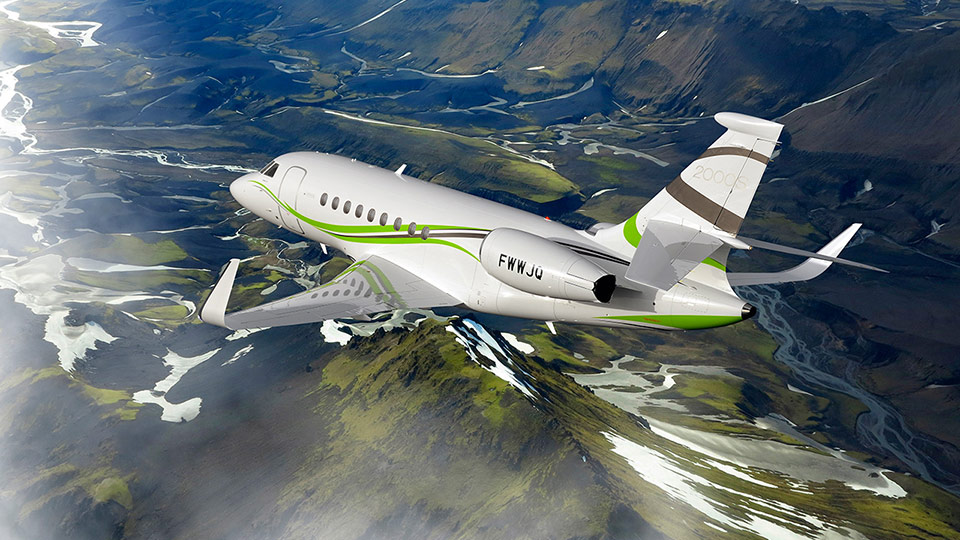 Dassault Falcon 2000S heavy jet for Las Vegas charter
