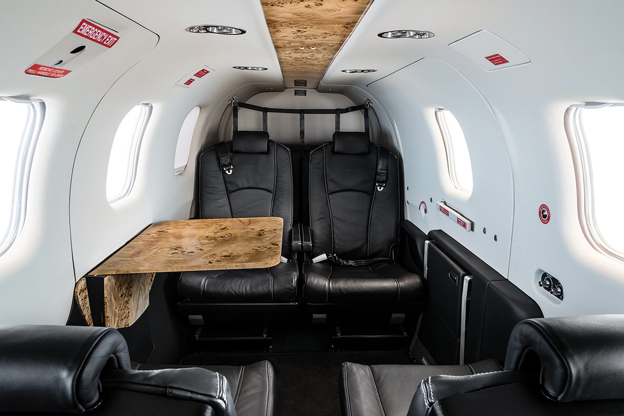 Socata TBM 850 cabin for Las Vegas charter