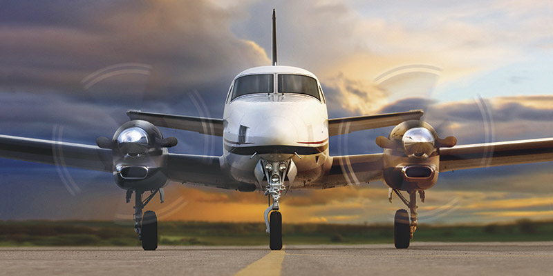 Beechcraft King Air C90GTx cabin for Las Vegas charter