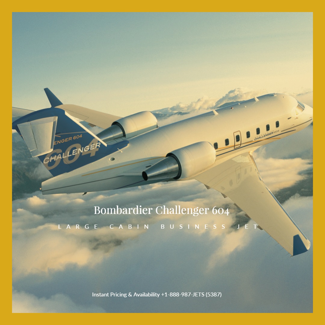 Bombardier Challenger 604 heavy jet for Las Vegas charter