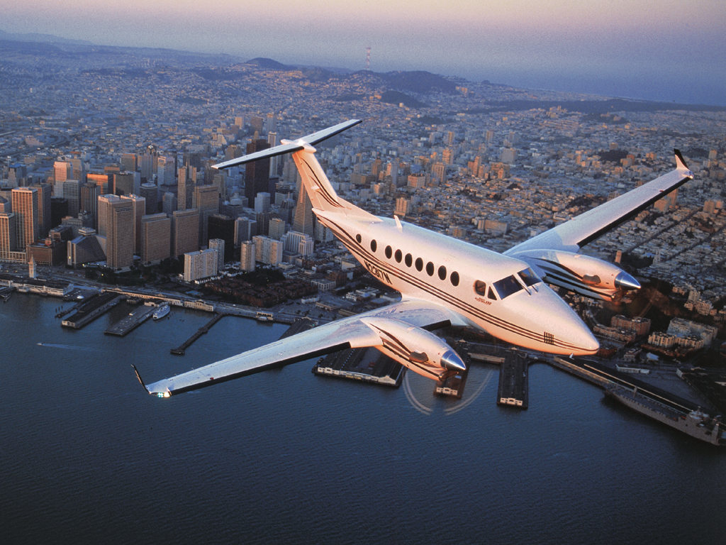 King Air 200 cabin for Las Vegas charter